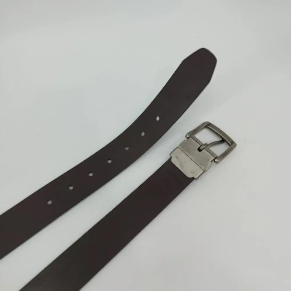 Levis Belt Black Brown Silver Tone Buckle 42-44 XL Men's